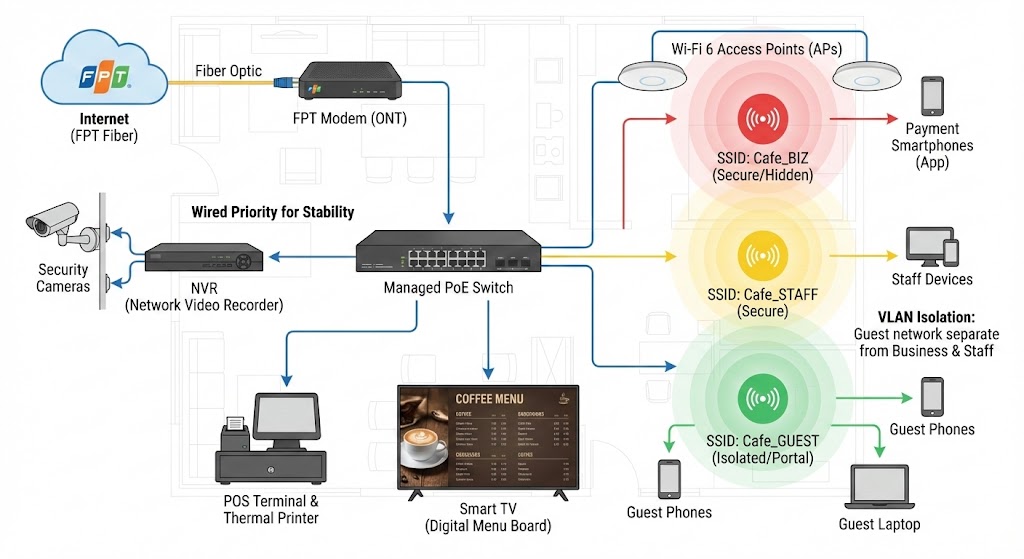 Lắp Mạng FPT Cho Nhà Hàng – Quán Ăn Bình Dương | Biz300